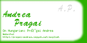 andrea pragai business card